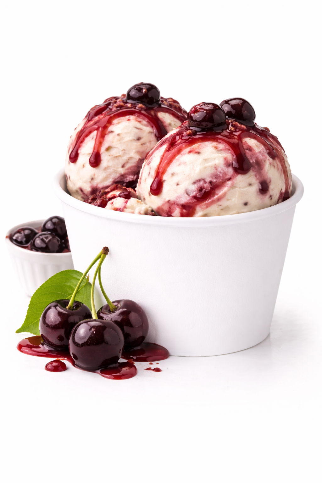 Gelato all’Amarena (Fior di Latte with Sour Cherry Sauce) — cold brew latte product image