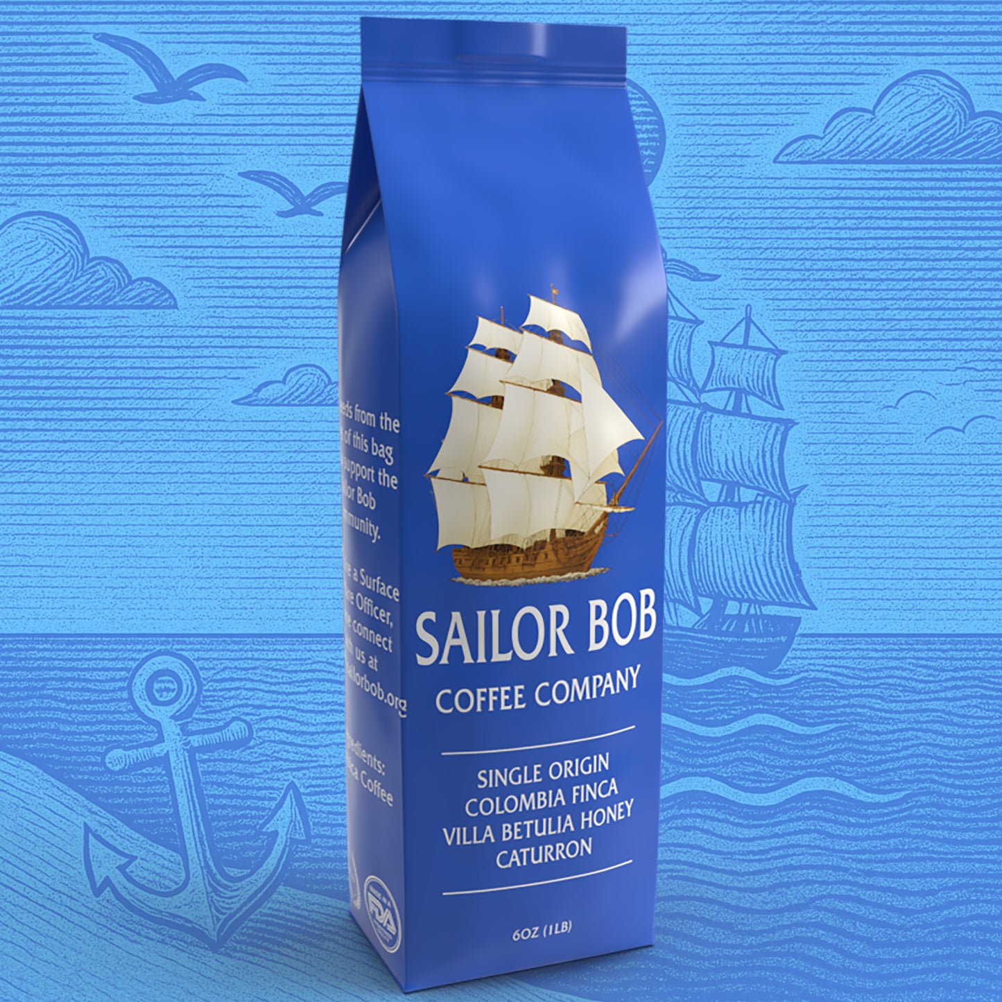 Sailor Bob Single Origin Coffee (1 lb) Blue Bag
