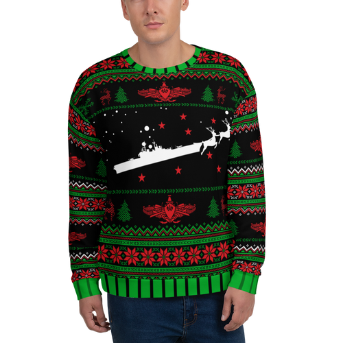 Sailor Bob Ugly Sweater Products, Having A Kniited Navy Inspired Christmas Ugly Sweater Design