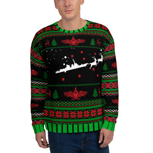 Sailor Bob Ugly Sweater Products, Having A Kniited Navy Inspired Christmas Ugly Sweater Design
