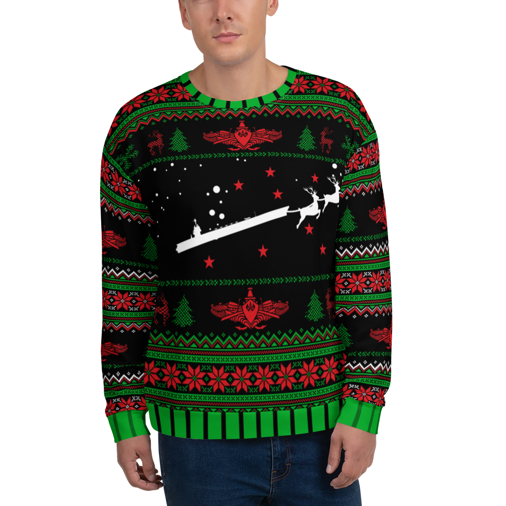 Sailor Bob Ugly Sweater Products, Having A Kniited Navy Inspired Christmas Ugly Sweater Design