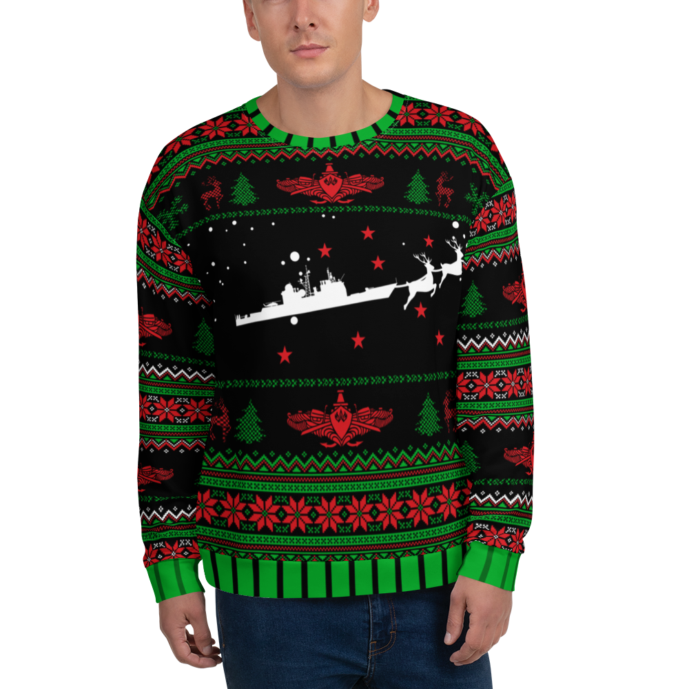 Sailor Bob Ugly Sweater Products, Having A Kniited Navy Inspired Christmas Ugly Sweater Design