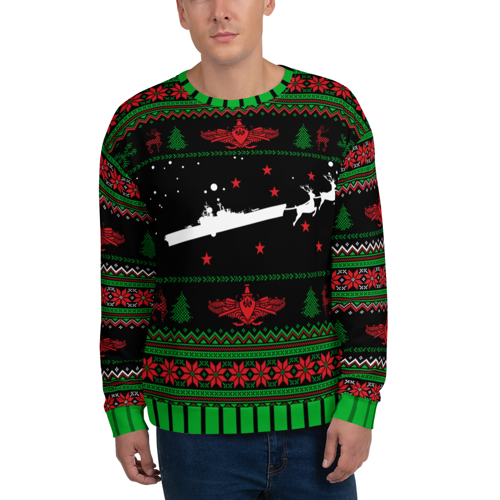 Sailor Bob Ugly Sweater Products, Having A Kniited Navy Inspired Christmas Ugly Sweater Design