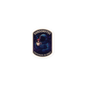 Sticker with an astronaut holding a coffee cup and 'Shroomffee' text on a white background