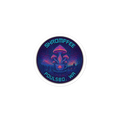 Sticker with 'Shroomffee' and 'Poulsbo, WA' text on a white background