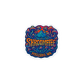 Colorful 'SHROOMFEE' logo with mushrooms on a white background