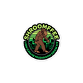 Logo of Shroomffee with a stylized mushroom character on a white background