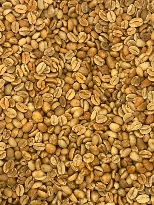 Green coffee beans — Purple Caturra from Finca Monteblanco