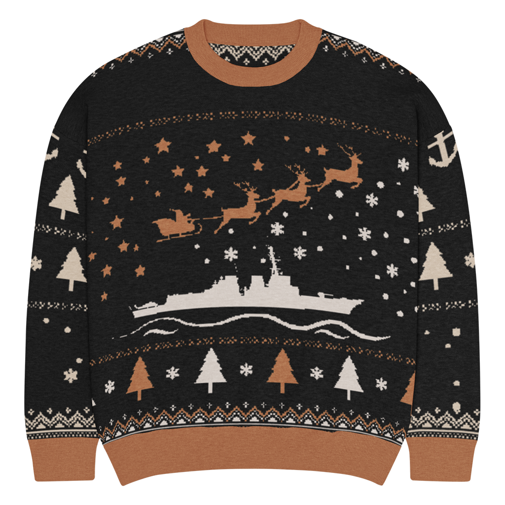 Sailor Bob Ugly Sweater Products, Having A Kniited Navy Inspired Christmas Ugly Sweater Design