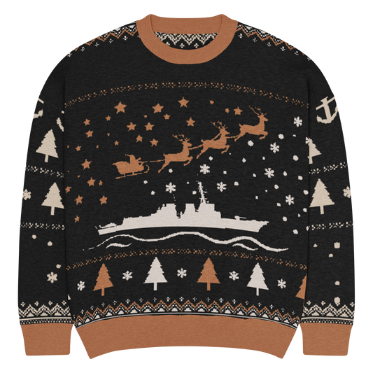 Sailor Bob Ugly Sweater Products, Having A Kniited Navy Inspired Christmas Ugly Sweater Design