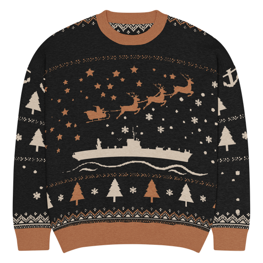 Sailor Bob Ugly Sweater Products, Having A Kniited Navy Inspired Christmas Ugly Sweater Design