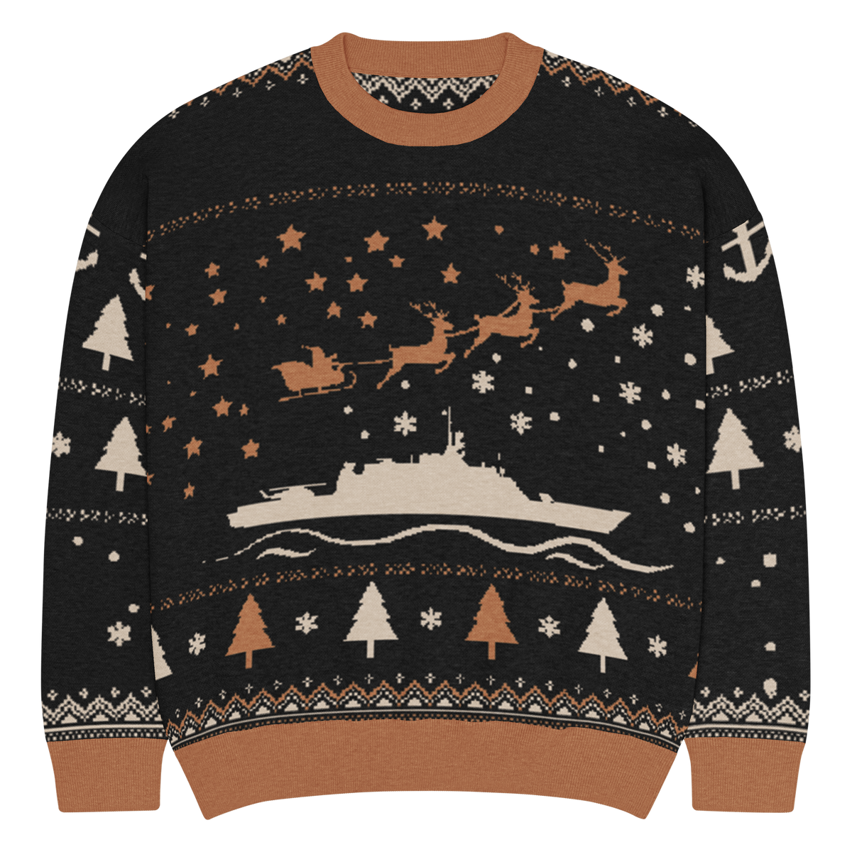 Sailor Bob Ugly Sweater Products, Having A Kniited Navy Inspired Christmas Ugly Sweater Design
