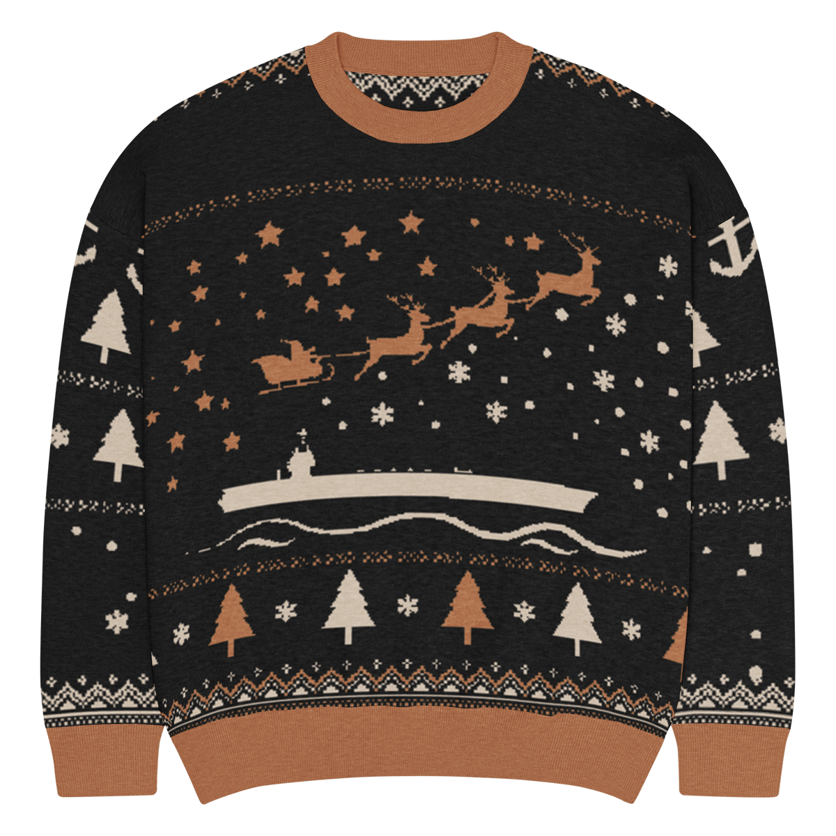 Sailor Bob Ugly Sweater Products, Having A Kniited Navy Inspired Christmas Ugly Sweater Design