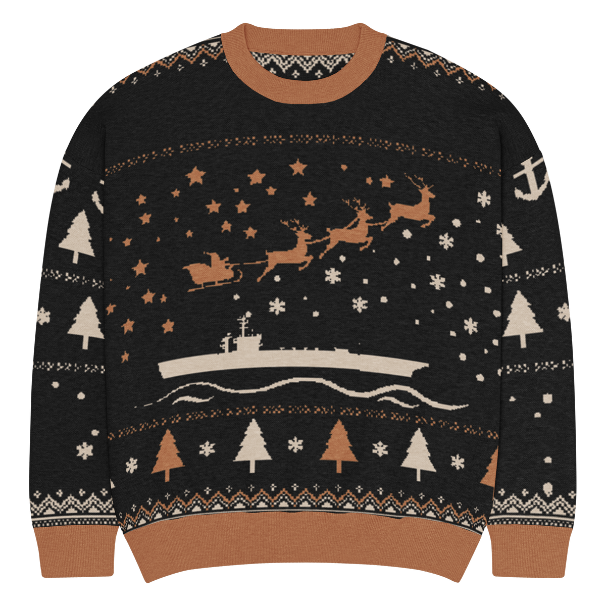 Sailor Bob Ugly Sweater Products, Having A Kniited Navy Inspired Christmas Ugly Sweater Design