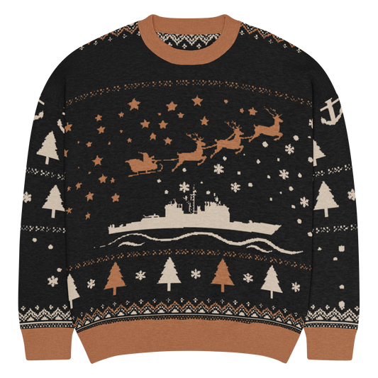 Sailor Bob Ugly Sweater Products, Having A Kniited Navy Inspired Christmas Ugly Sweater Design