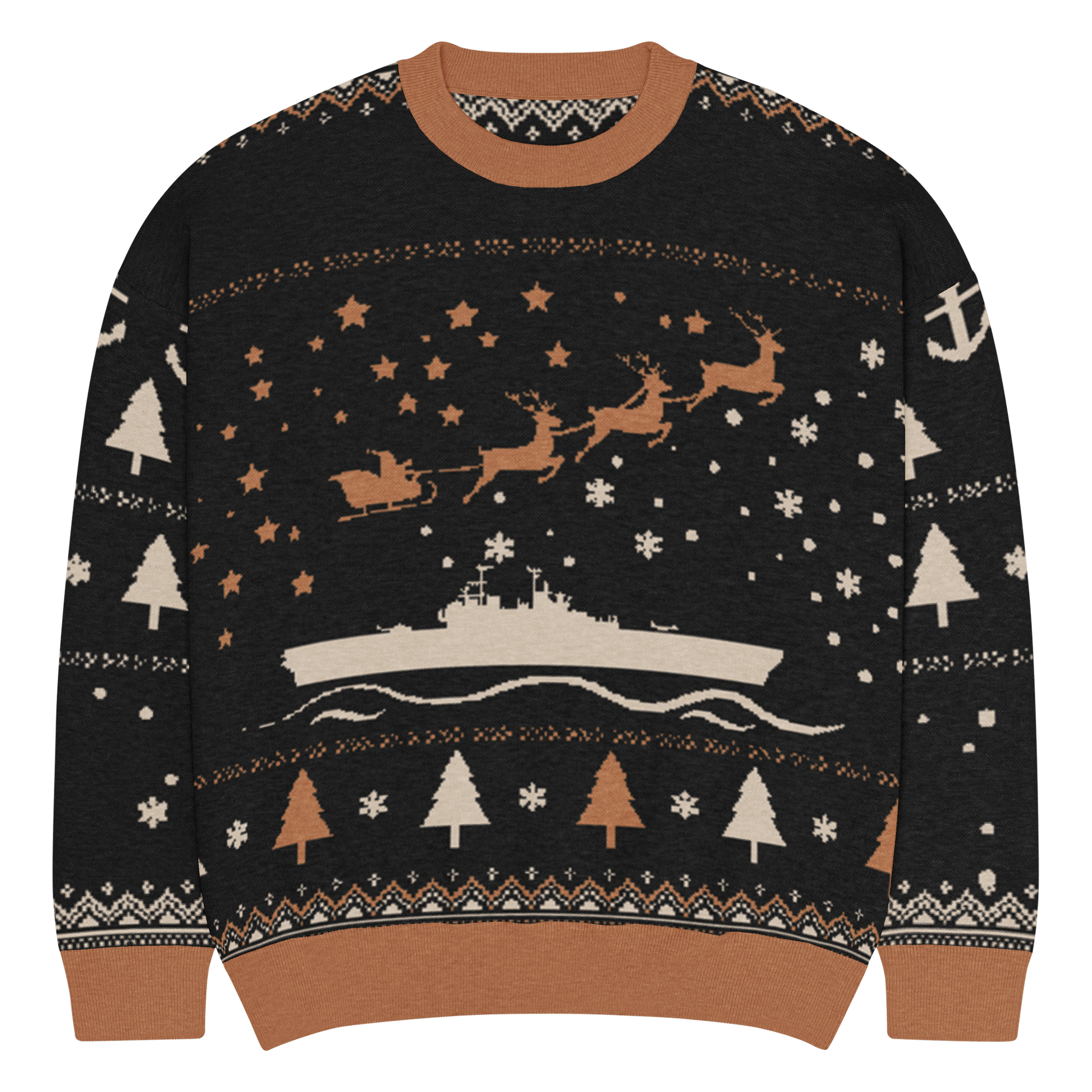 Sailor Bob Ugly Sweater Products, Having A Kniited Navy Inspired Christmas Ugly Sweater Design