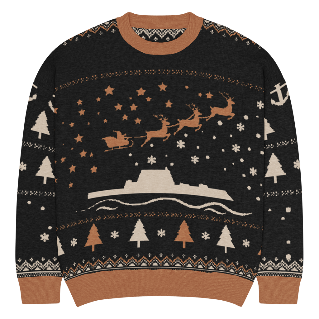 Sailor Bob Ugly Sweater Products, Having A Kniited Navy Inspired Christmas Ugly Sweater Design