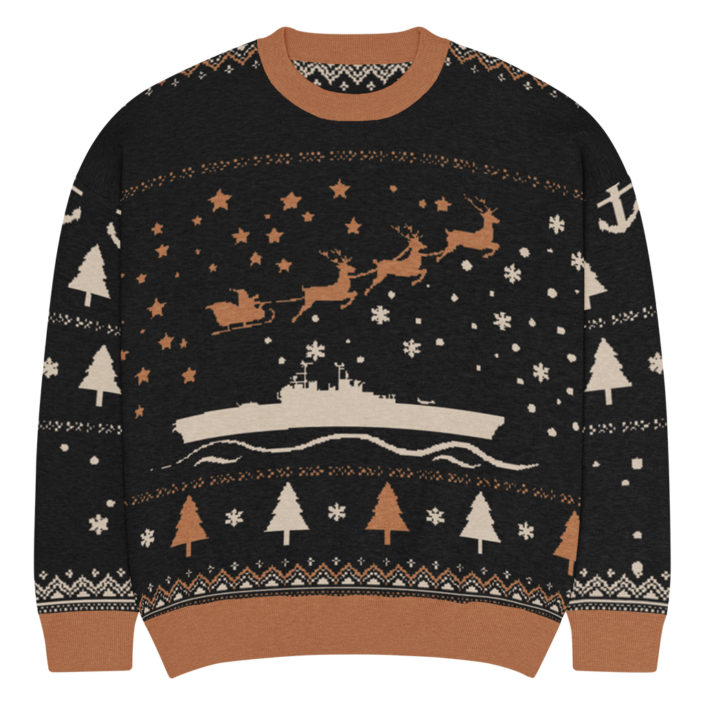 Sailor Bob Ugly Sweater Products, Having A Kniited Navy Inspired Christmas Ugly Sweater Design