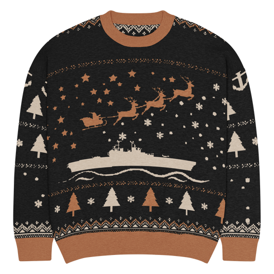 Sailor Bob Ugly Sweater Products, Having A Kniited Navy Inspired Christmas Ugly Sweater Design