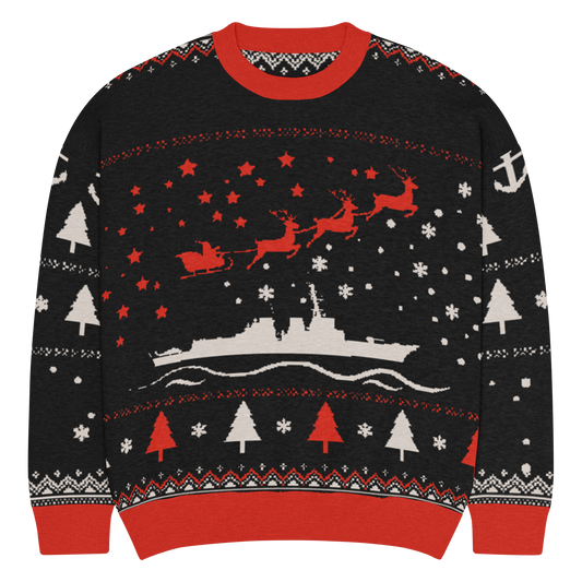 Sailor Bob Ugly Sweater Products, Having A Kniited Navy Inspired Christmas Ugly Sweater Design