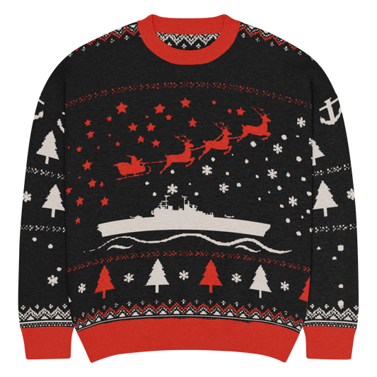 Sailor Bob Ugly Sweater Products, Having A Kniited Navy Inspired Christmas Ugly Sweater Design