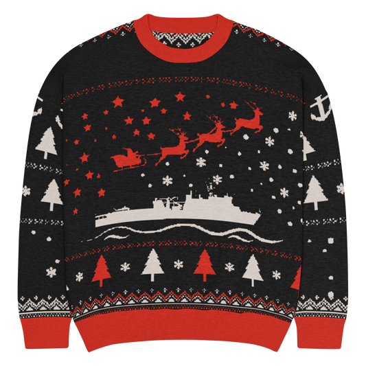 Sailor Bob Ugly Sweater Products, Having A Kniited Navy Inspired Christmas Ugly Sweater Design