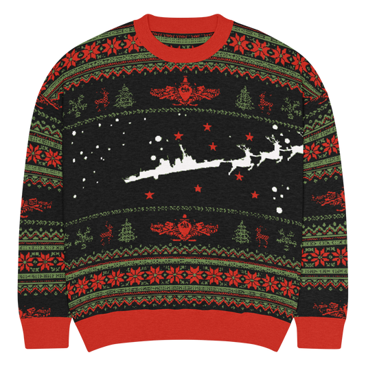Sailor Bob Ugly Sweater Products, Having A Kniited Navy Inspired Christmas Ugly Sweater Design