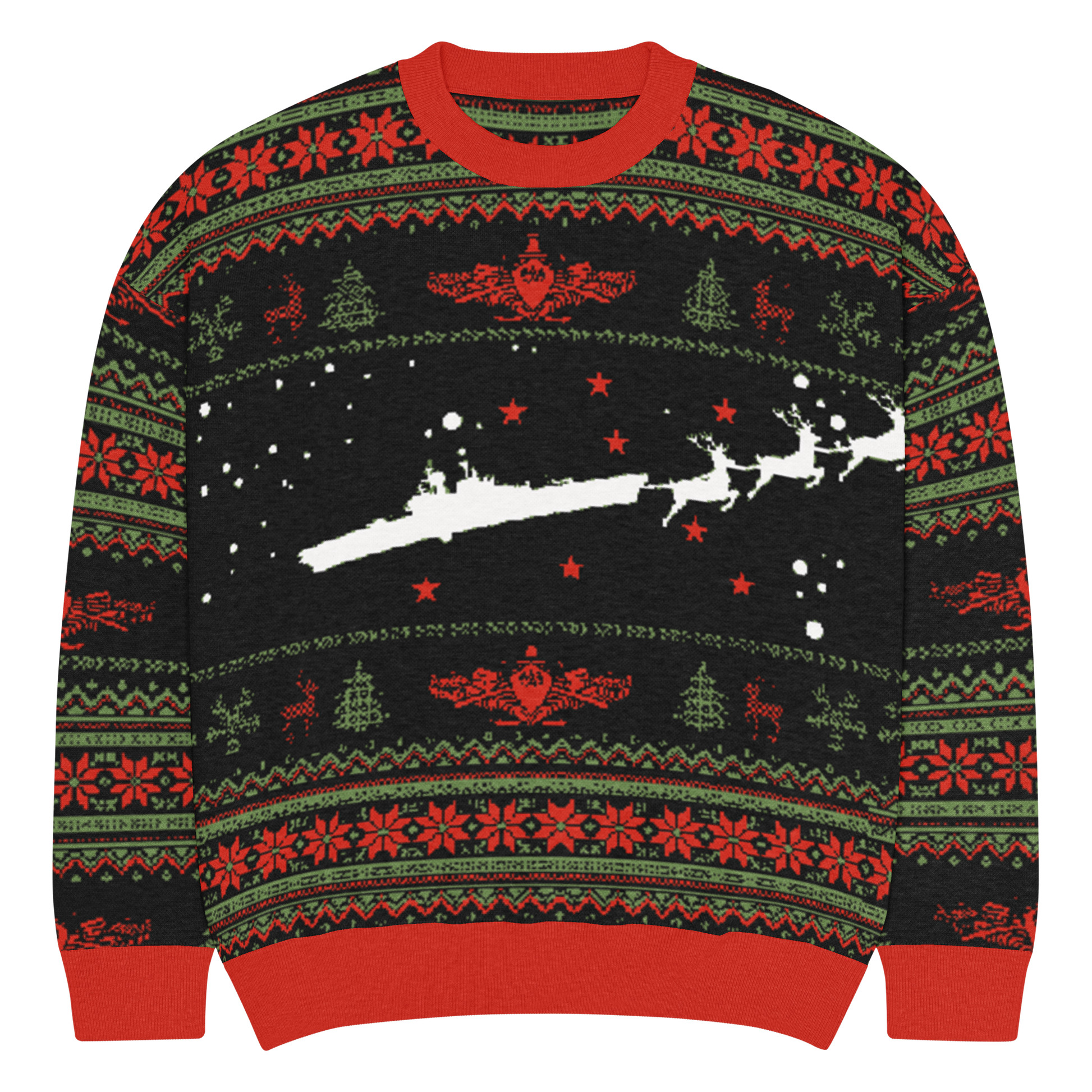Sailor Bob Ugly Sweater Products, Having A Kniited Navy Inspired Christmas Ugly Sweater Design