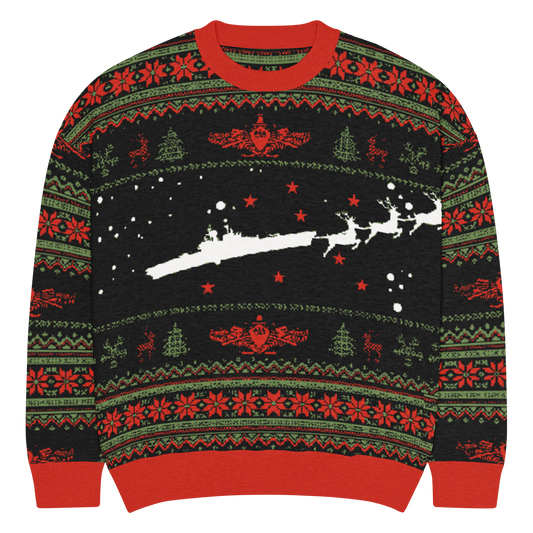 Sailor Bob Ugly Sweater Products, Having A Kniited Navy Inspired Christmas Ugly Sweater Design