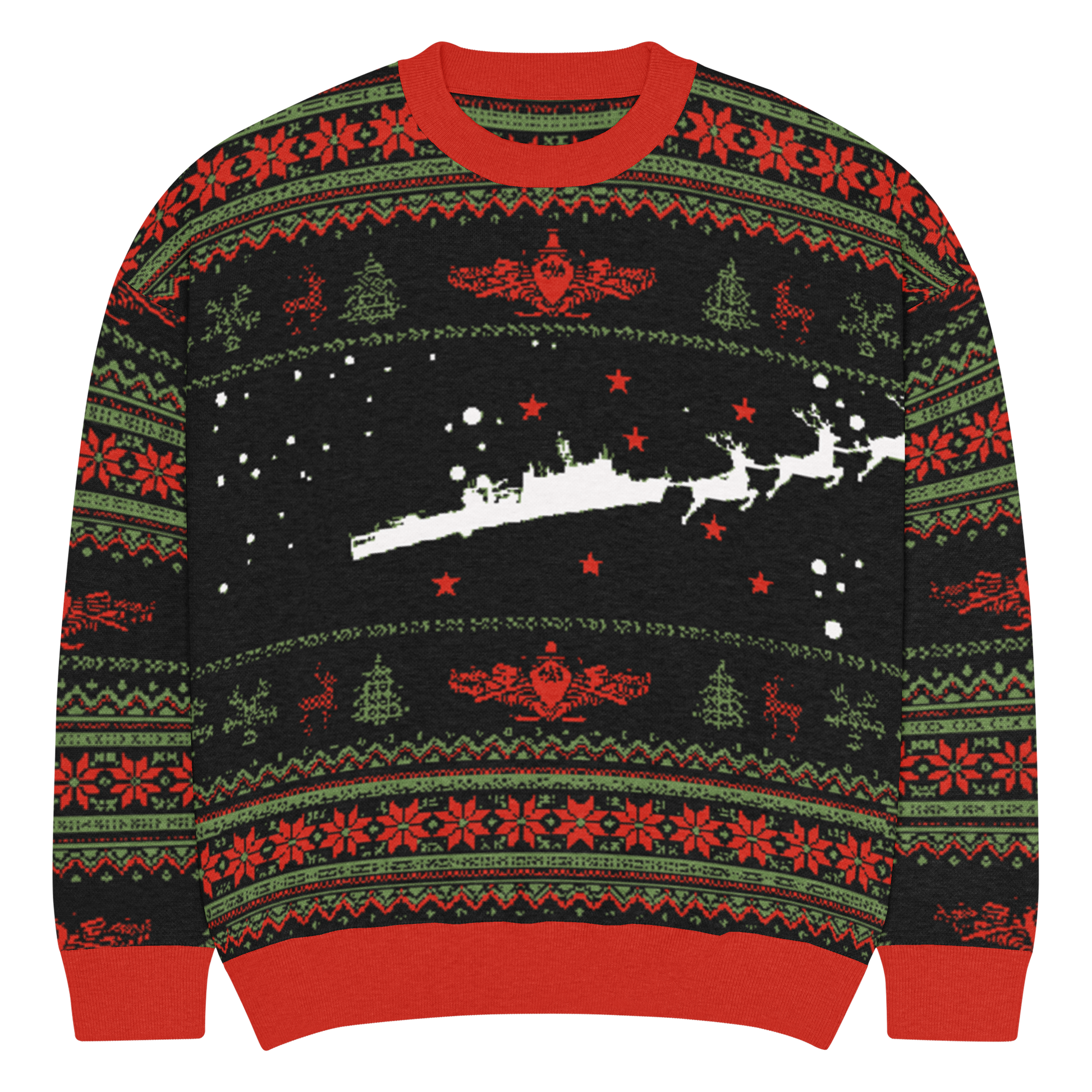 Sailor Bob Ugly Sweater Products, Having A Kniited Navy Inspired Christmas Ugly Sweater Design