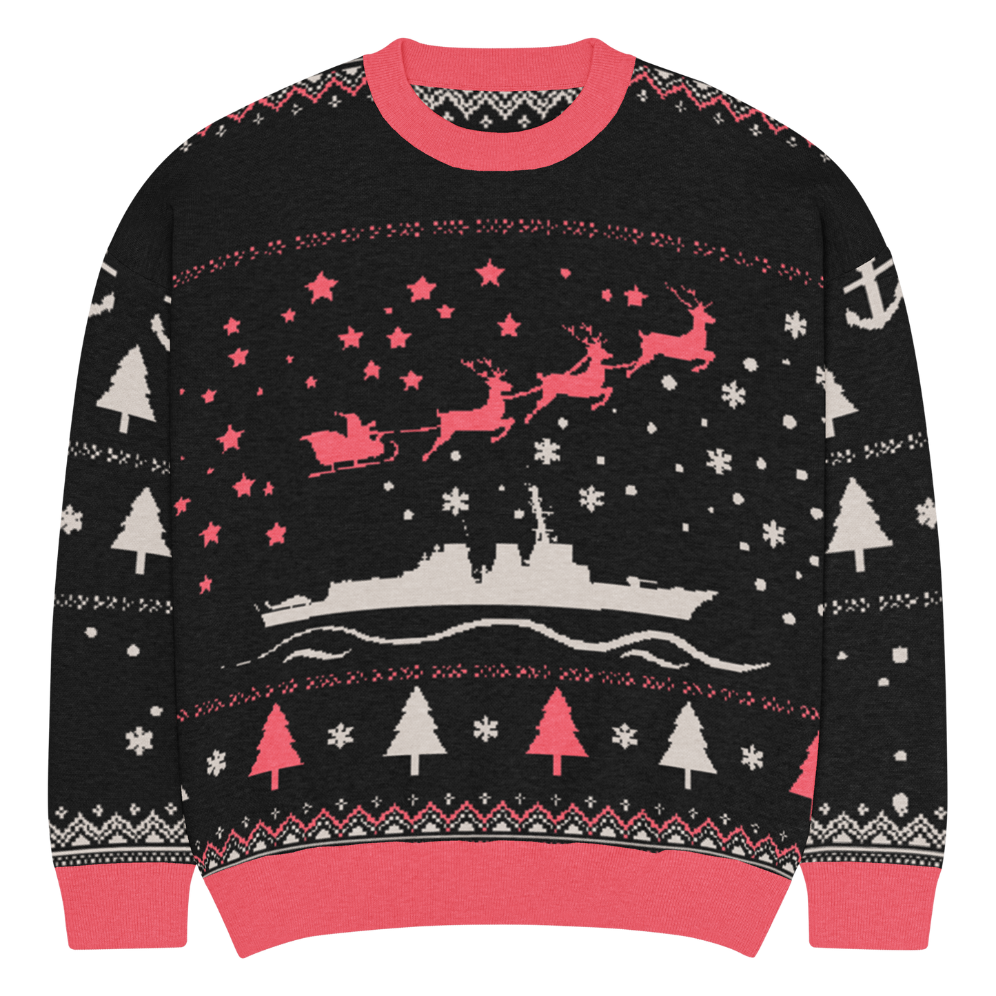 Sailor Bob Ugly Sweater Products, Having A Kniited Navy Inspired Christmas Ugly Sweater Design