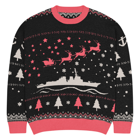 Sailor Bob Ugly Sweater Products, Having A Kniited Navy Inspired Christmas Ugly Sweater Design