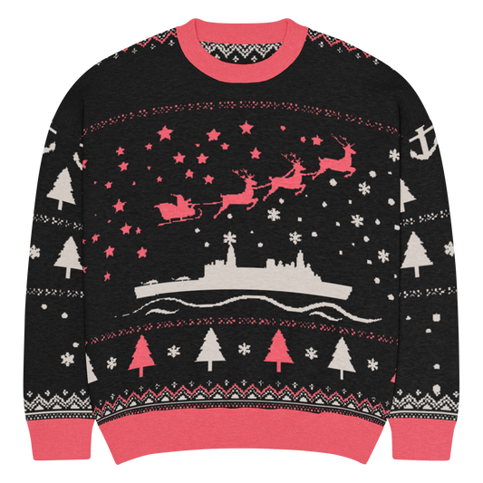 Sailor Bob Ugly Sweater Products, Having A Kniited Navy Inspired Christmas Ugly Sweater Design