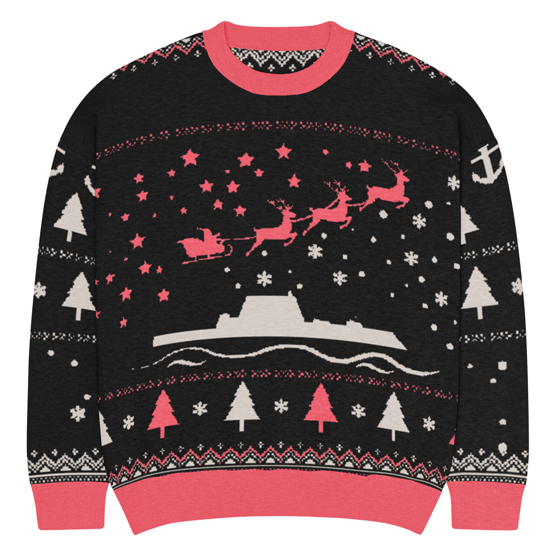 Sailor Bob Ugly Sweater Products, Having A Kniited Navy Inspired Christmas Ugly Sweater Design