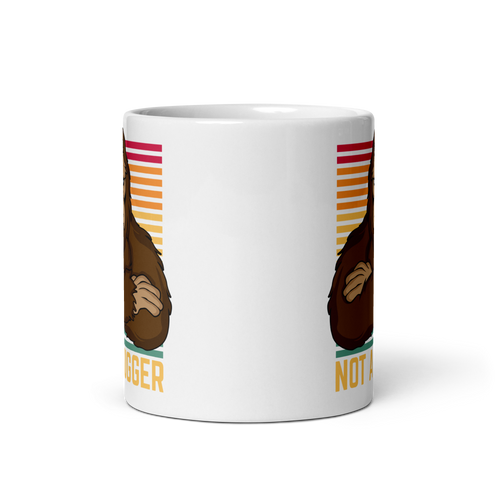 Antisocial Bigfoot Mug – "Not a Hugger" — ceramic mug design featuring antisocial bigfoot mug – "not a hugger"