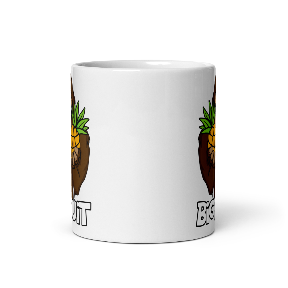 Bigfoot Pineapple Mug – "Bigfruit" — ceramic mug design featuring bigfoot pineapple mug – "bigfruit"