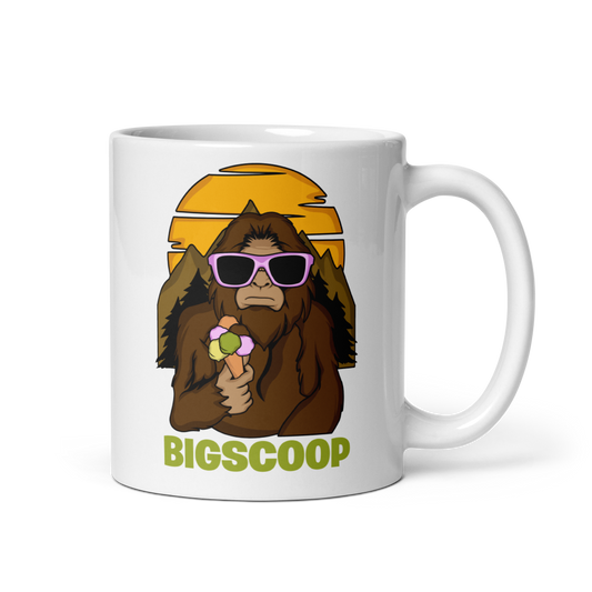 Ice Cream Bigfoot Mug – "Bigscoop" — ceramic mug design featuring ice cream bigfoot mug – "bigscoop"