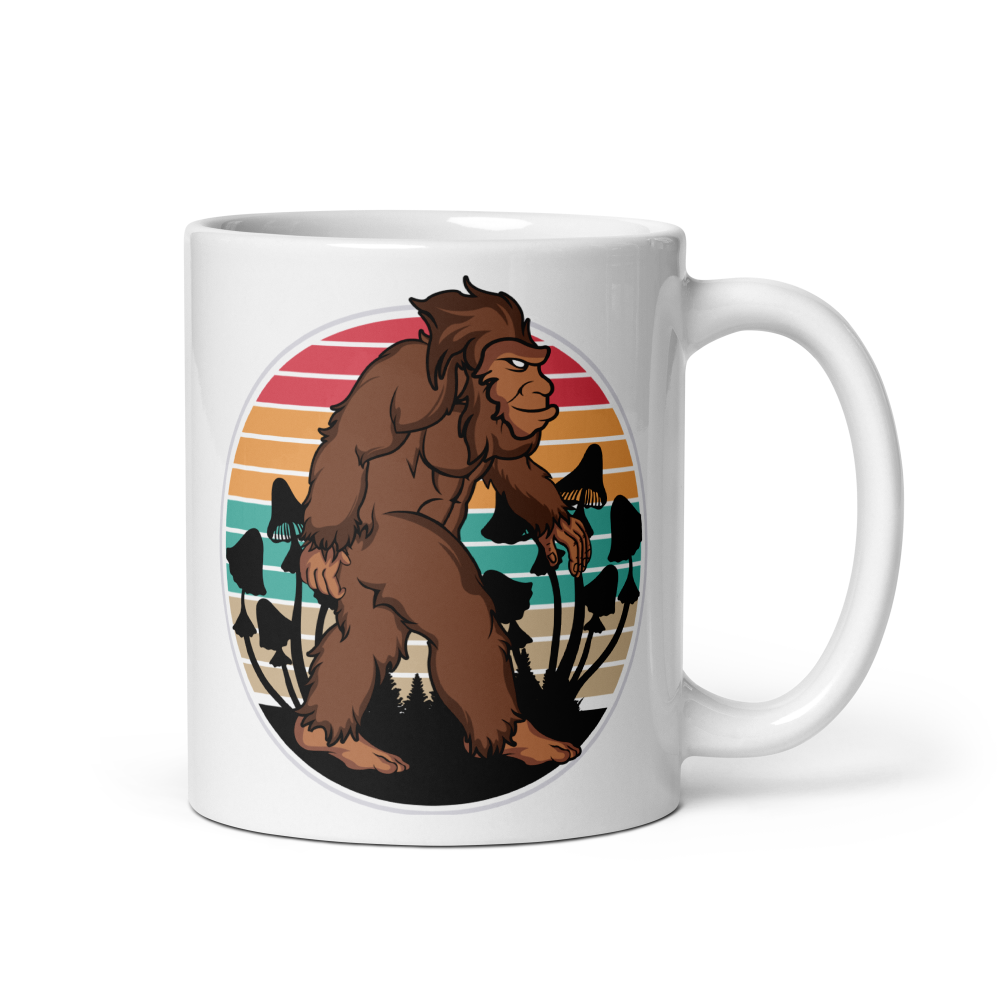 Lions Mane Mushroom Grow Kit Bigfoot Mug — ceramic mug design featuring lions mane mushroom grow kit bigfoot mug
