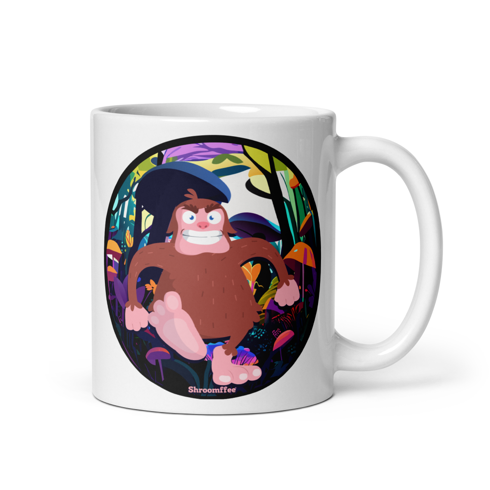 Mushroom Bigfoot Mug — ceramic mug design featuring mushroom bigfoot mug