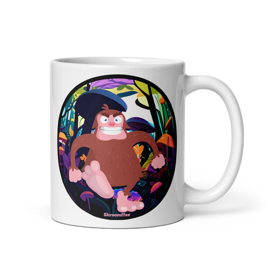 Mushroom Bigfoot Mug — ceramic mug design featuring mushroom bigfoot mug